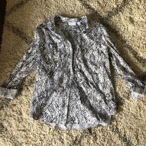 Snake Print Button Down